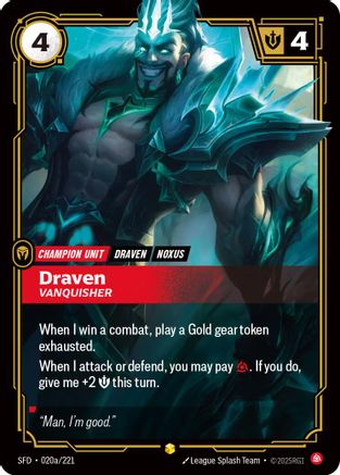 Draven - Vanquisher 020a/221 - Spiritforged Foil