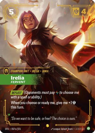 Irelia - Fervent 057a/221 - Spiritforged Foil