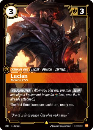 Lucian - Merciless 113a/221 - Spiritforged Foil