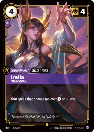 Irelia - Graceful 141a/221 - Spiritforged Foil