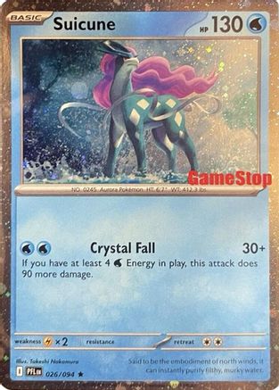 Suicune (Cosmos Holo) (Gamestop Exclusive) 026  - Holofoil Miscellaneous Cards & Products