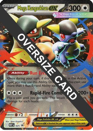 Mega Kangaskhan ex 025  - Holofoil Jumbo Cards