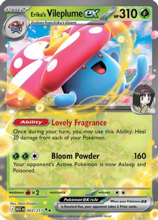 Erika's Vileplume ex 003/217 - Holofoil Ascended Heroes
