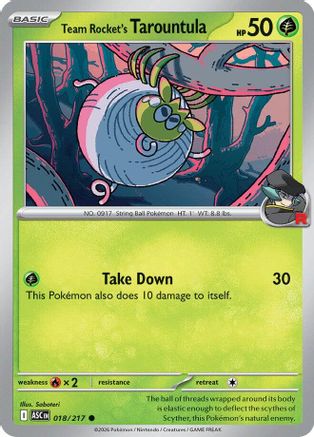 Team Rocket's Tarountula 018/217 Ascended Heroes
