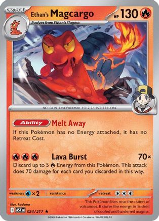 Ethan's Magcargo 024/217 - Holofoil Ascended Heroes