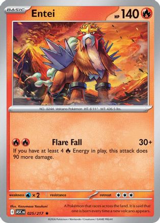 Entei 025/217 - Holofoil Ascended Heroes