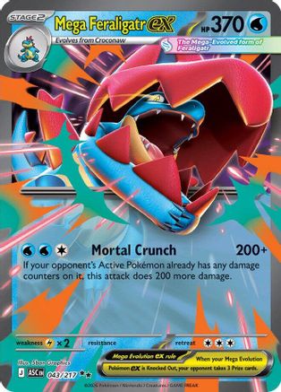 Mega Feraligatr ex 043/217 - Holofoil Ascended Heroes