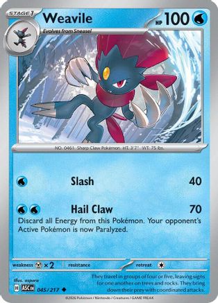 Weavile 045/217  ME Ascended Heroes