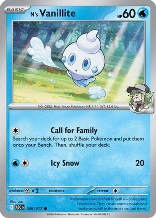 N's Vanillite 049/217 Ascended Heroes