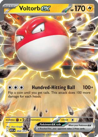 Voltorb ex 058/217 - Holofoil Ascended Heroes