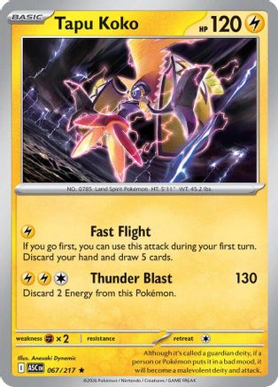 Tapu Koko 067/217 - Holofoil Ascended Heroes