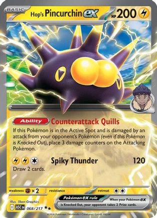 Hop's Pincurchin ex 068/217 - Holofoil Ascended Heroes
