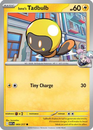 Iono's Tadbulb 069/217 Ascended Heroes