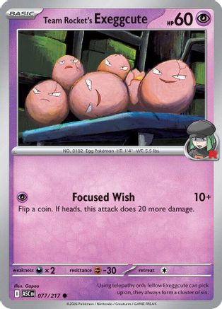 Team Rocket's exeggcute 077/217 Ascended Heroes