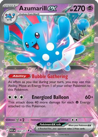 Azumarill ex 084/217 - Holofoil Ascended Heroes