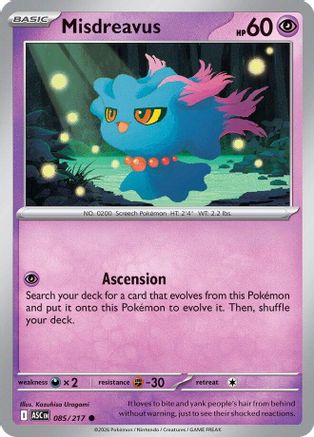 Misdreavus 085/217 Ascended Heroes