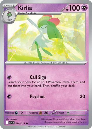 Kirlia 088/217 Ascended Heroes