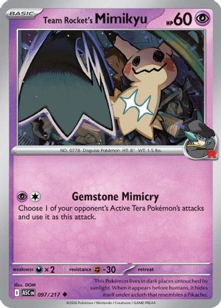 Team Rocket's Mimikyu 097/217 Ascended Heroes