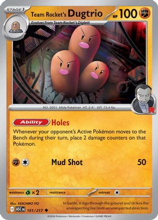 Team Rocket's Dugtrio 101/217 Ascended Heroes