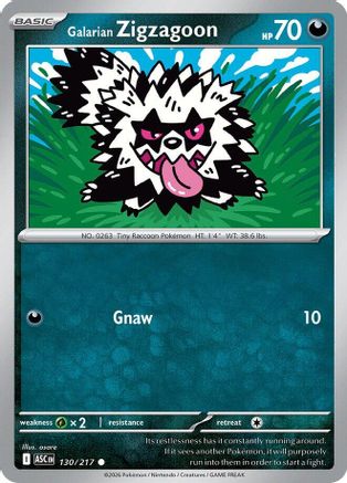 Galarian Zigzagoon 130/217 Ascended Heroes