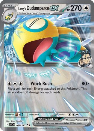 Larry's Dudunsparce ex 164/217 - Holofoil Ascended Heroes