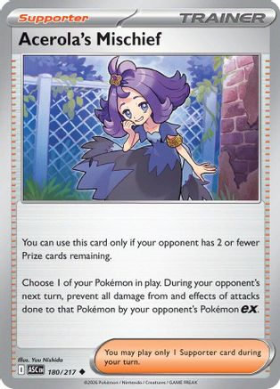 Acerola's Mischief 180/217 - Reverse Holofoil Ascended Heroes