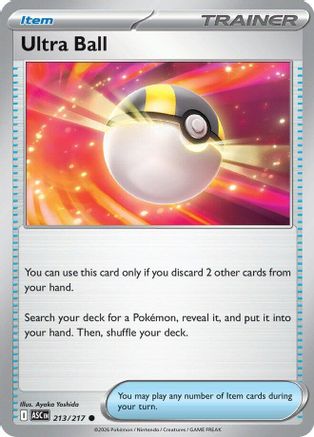 Ultra Ball 213/217 - Reverse Holofoil Ascended Heroes