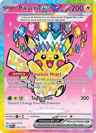 Pikachu ex 277/217 - Holofoil Ascended Heroes