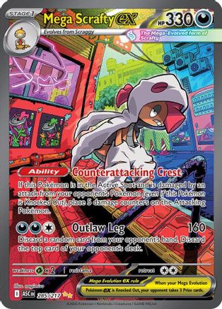 Mega Scrafty ex 285/217 - Holofoil Ascended Heroes