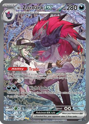 N's Zoroark ex 286/217 - Holofoil Ascended Heroes