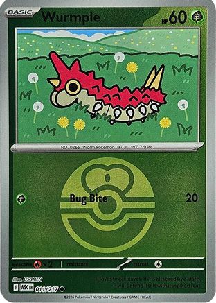 Wurmple (Love Ball) 011/217 - Reverse Holofoil Ascended Heroes