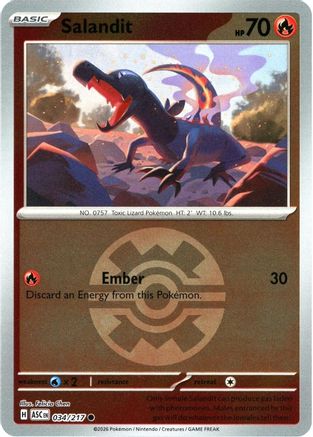 Salandit (Quick Ball) 034/217 - Reverse Holofoil Ascended Heroes