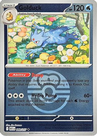 Golduck (Love Ball) 040/217 - Reverse Holofoil Ascended Heroes