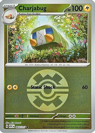 Charjabug (Quick Ball) 065/217 - Reverse Holofoil Ascended Heroes