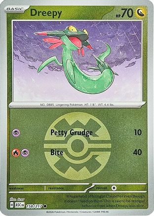 Dreepy (Quick Ball) 158/217 - Reverse Holofoil Ascended Heroes
