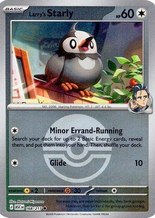 Larry's Starly (Poke Ball) 168/217 - Reverse Holofoil Ascended Heroes