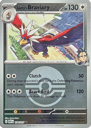 Larry's Braviary (Poke Ball) 174/217 - Reverse Holofoil Ascended Heroes