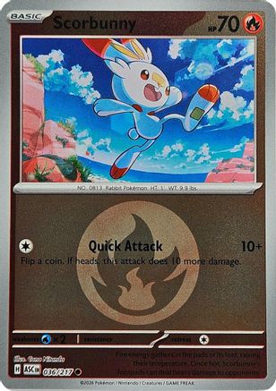 Scorbunny (Energy Symbol Pattern) 036/217 - Reverse Holofoil Ascended Heroes