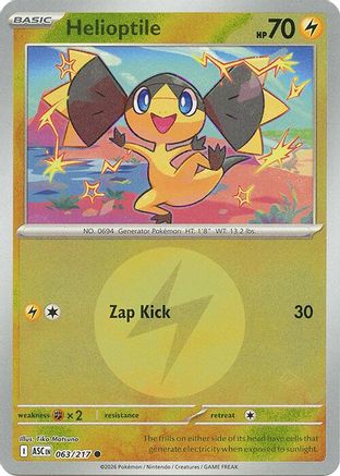 Helioptile (Energy Symbol Pattern) 063/217 - Reverse Holofoil Ascended Heroes
