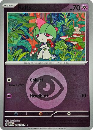 Ralts (Energy Symbol Pattern) 087/217 - Reverse Holofoil Ascended Heroes