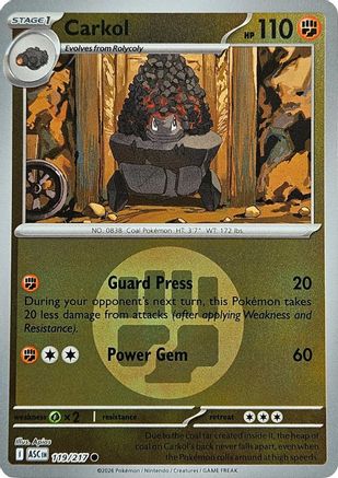 Carkol (Energy Symbol Pattern) 119  - Reverse Holofoil ME Ascended Heroes