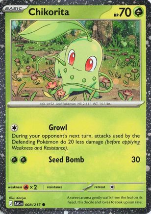 Chikorita (Cosmos Holo) 008  - Holofoil Miscellaneous Cards & Products