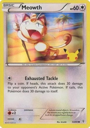 Meowth (20th Anniversary) 053/83  - Holofoil Miscellaneous Cards & Products