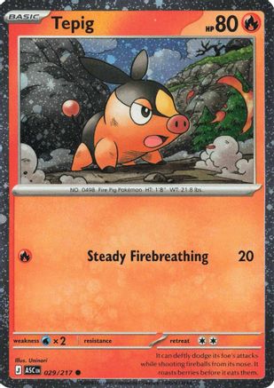 Tepig (Cosmos Holo) 029/217  - Holofoil Miscellaneous Cards & Products