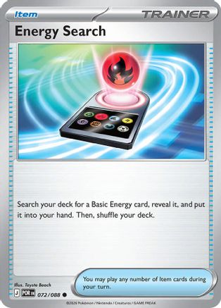 Energy Search 072/088 - Reverse Holofoil Perfect Order