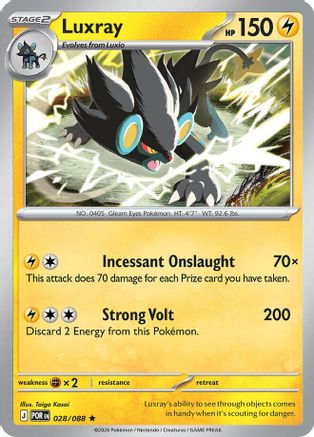 Luxray 028/088 - Reverse Holofoil Perfect Order