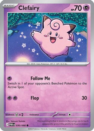 Clefairy 030/088 - Reverse Holofoil Perfect Order
