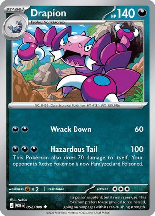 Drapion 052/088 - Reverse Holofoil Perfect Order