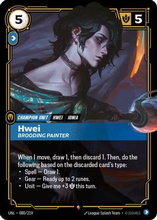 Hwei - Brooding Painter 080/219 - Unleashed Foil