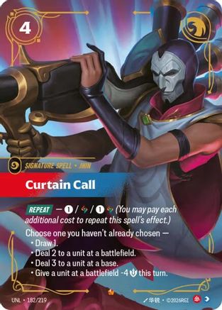 Curtain Call 182/219 - Unleashed Foil